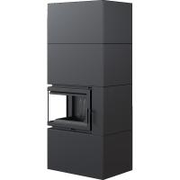 Каминокомплект SIMPLE Box черный с топкой BS, левый угол