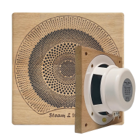 Влагостойкий динамик с декоративной дубовой сеткой SW 525 Wood AMG SQUARE, для бани и сауны Влагостойкий динамик с декоративной дубовой сеткой SW 525 Wood AMG SQUARE, для бани и сауны
