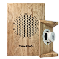 Влагостойкий динамик с декоративной дубовой сеткой SW 525 Wood - Corner, для бани и сауны Влагостойкий динамик с декоративной дубовой сеткой SW 525 Wood - Corner, для бани и сауны