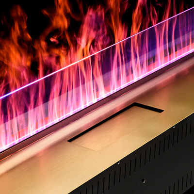 Встраиваемый электрический Schönes feuer 3D-камин FireLine 3000 Blue Effect (черная панель)