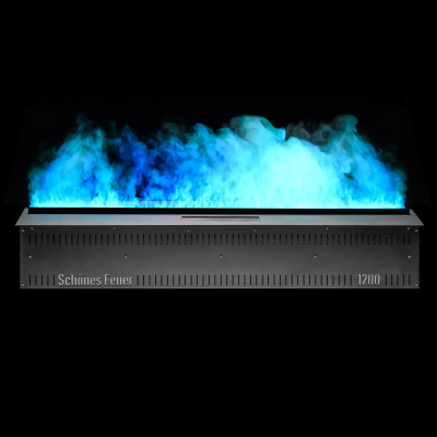 Встраиваемый камин-увлажнитель FireLine 1200 Blue (черная панель)