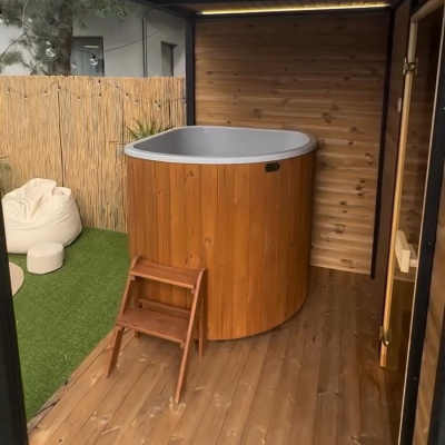 Купель Polar Spa CORNER SMALL (термобереза светлая)
