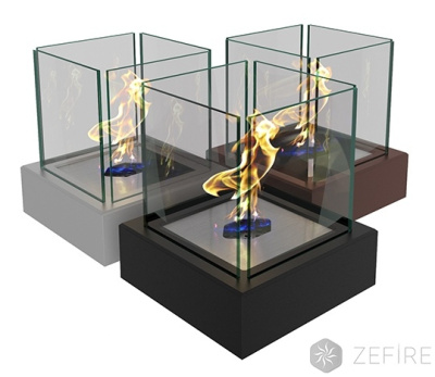 Биокамин Zefire Quant metall черный