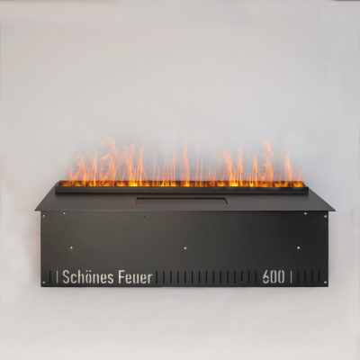 Встраиваемый электрический Schönes feuer 3D-камин FireLine 600 (черная панель)