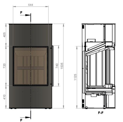  EMBER Отопительная печь Гордана 480 L+ black
