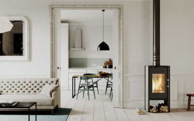  Печь-камин Defro HOME SOLUM LOG, 9кВт