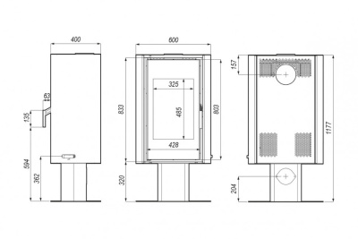  Печь-камина Defro HOME SOLUM TOP, 9кВт