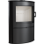  Печь-камин Kratki Koza AB S 2 (черный кафель)