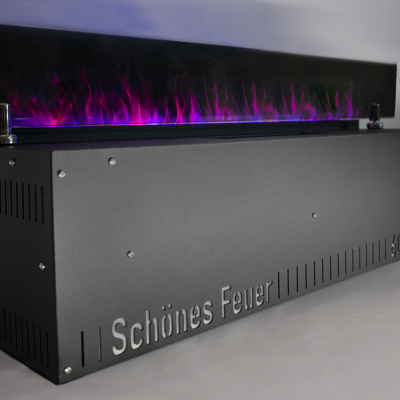 Декоративное стекло Black для электромкаминов Schönes feuer