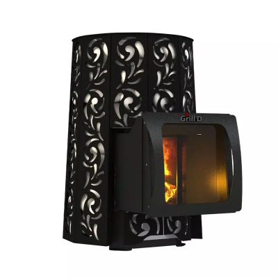  Банная печь Grill'D Violet Window Max (короткий вынос)