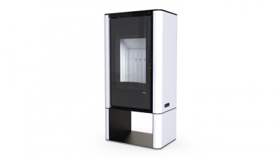  Печь-камин Defro HOME SOLUM LOG, 9кВт, белая сталь