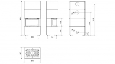 Каминокомплект Home Easy Box с топкой NBC (белый)