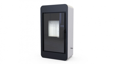  Печь-камина Defro HOME PICO, 6,6 кВт, белая сталь