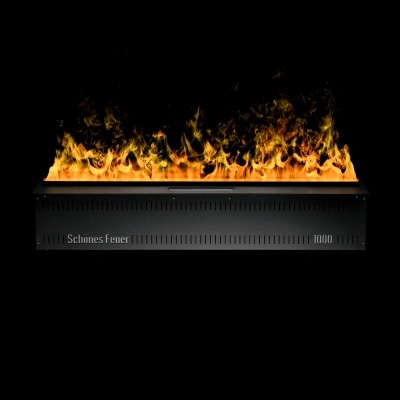 Встраиваемый электрический 3D-камин Schönes feuer Hotline 2000 (черная панель)