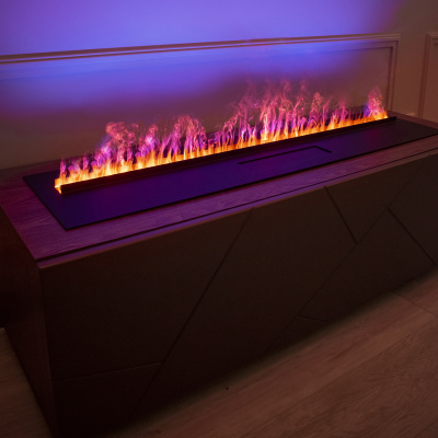 Встраиваемый электрический Schönes feuer 3D-камин FireLine 1200 Blue Effect (черная панель)