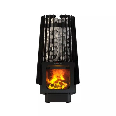  Банная печь Grill'D Cometa Vega 180 Window Max Pro (короткий вынос)