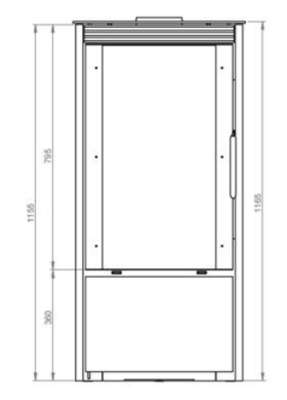  EMBER Печь-камин SKI-211/210 ручное регулирование, черный