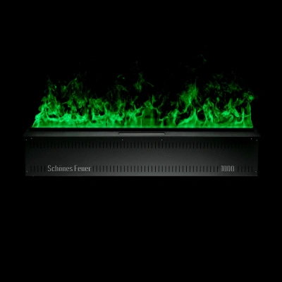 Встраиваемый электрический 3D-камин Schönes feuer Hotline 1000 (черная панель)