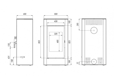  Печь-камин Defro HOME SOLUM, 9кВт, коричневая стал ь