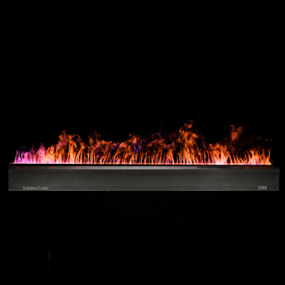 Встраиваемый электрический Schönes feuer 3D-камин FireLine 2000 (черная панель)
