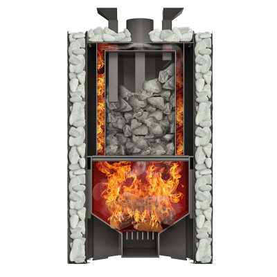  Дровяная банная печь Grill'D Violet 500 Short Max Pro