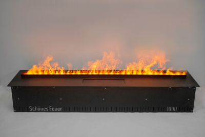 Встраиваемый электрический Schönes feuer 3D-камин FireLine 1000 (черная панель)
