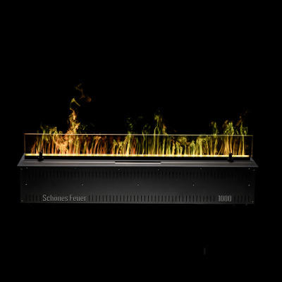 Встраиваемый электрический Schönes feuer 3D-камин FireLine 1000 RGB (черная панель)
