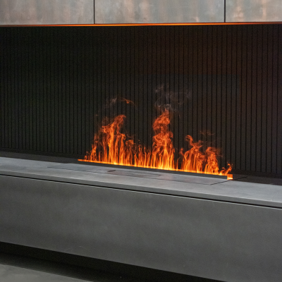 Встраиваемый камин-увлажнитель FireLine 800 Blue (черная панель)