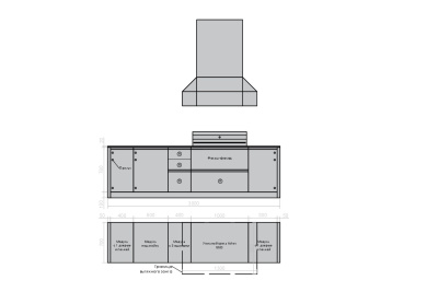 Кухня Astov BBQ № 1 (ширина 3000 мм) (готовое решение)