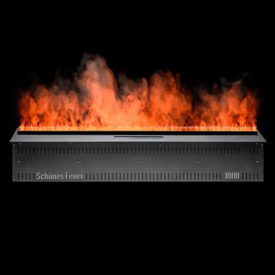 Встраиваемый камин-увлажнитель FireLine 1000 Blue (черная панель)