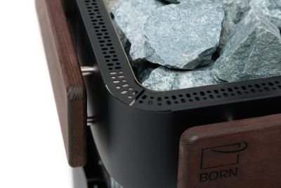  Электрическая печь для бани и сауны Born Stone Black 13 кВт (черный кожух)
